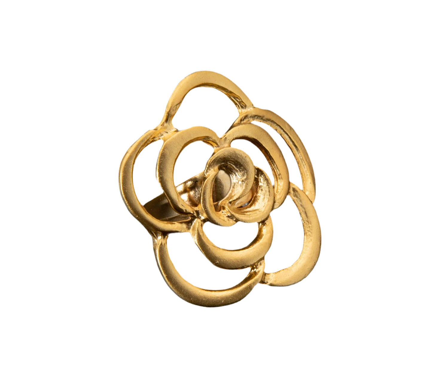 Gold Plated Medium Rose Ring Hey Bou