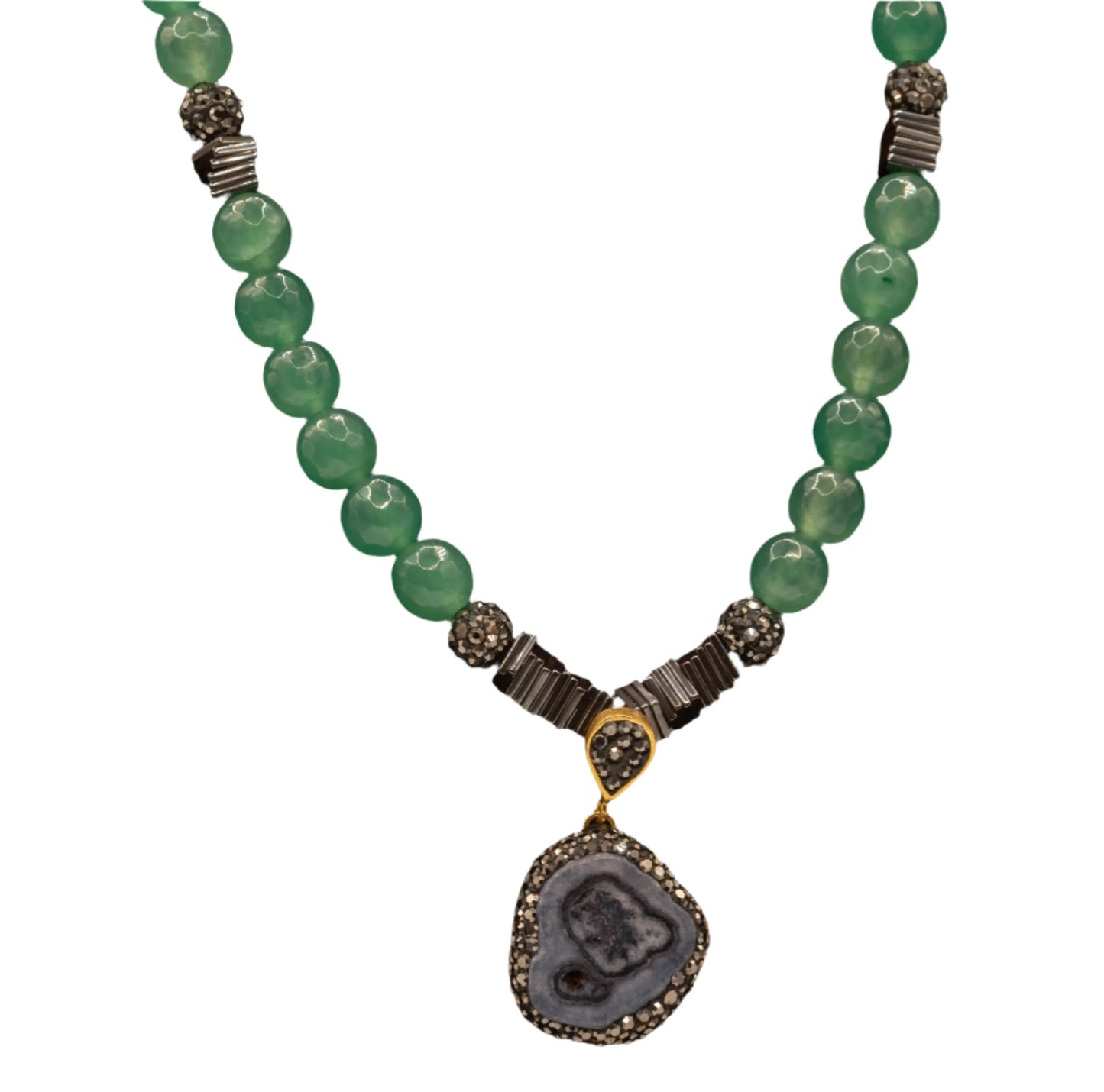 Natural Stone and Bead Necklace Hey Bou