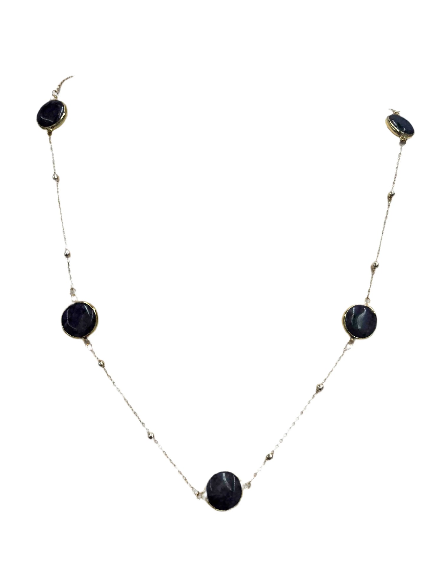 5 Agate Gold Plated Necklace Hey Bou