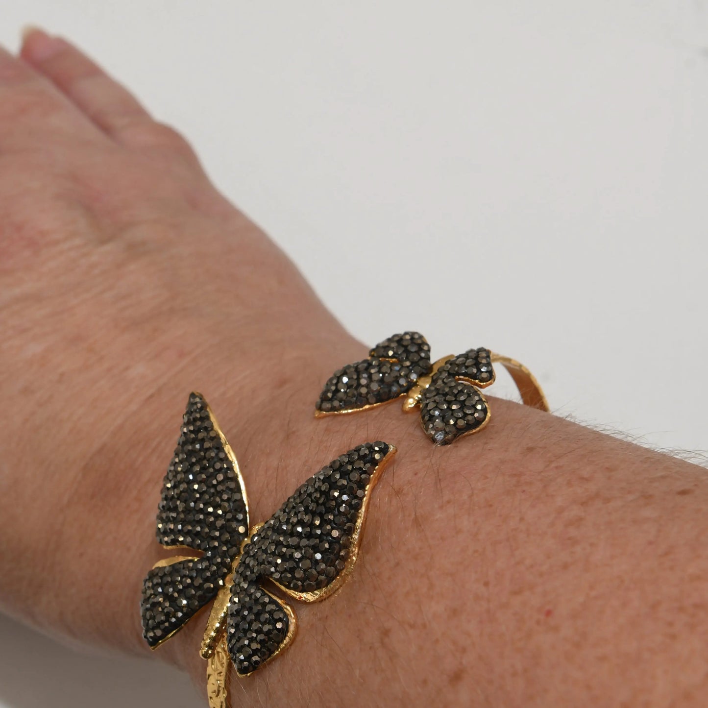 Black Zirconia Butterfly Bracelet Hey Bou