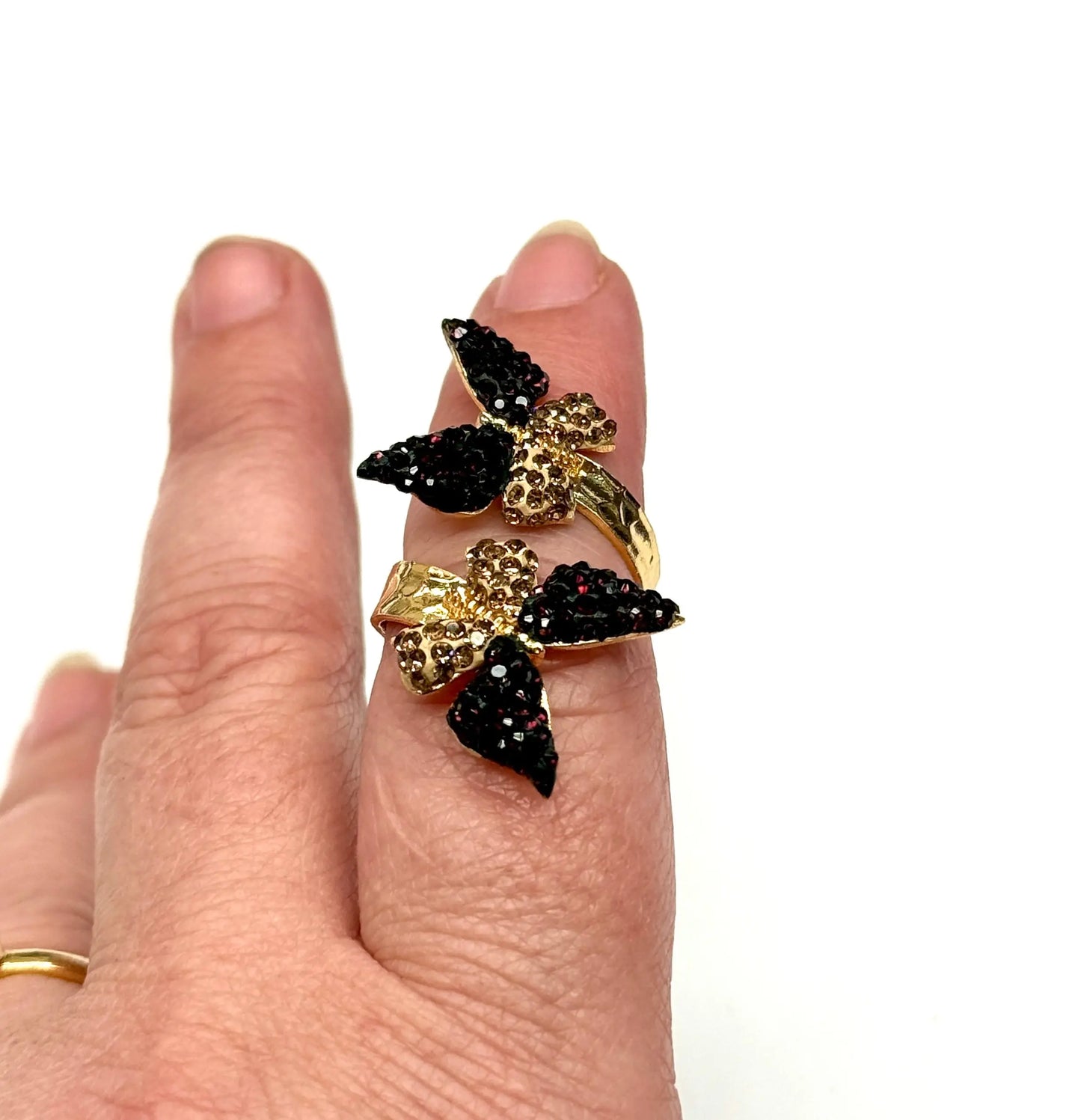 Blueberry Zirconia Butterfly Ring Hey Bou