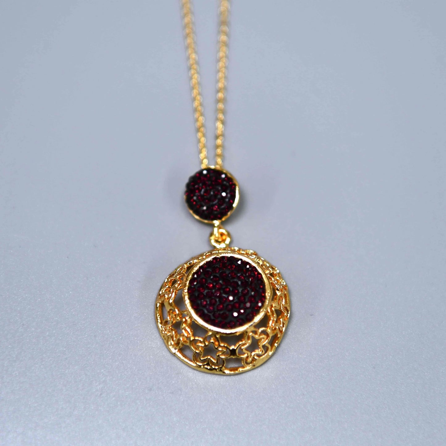 Gold Plated Blueberry Zirconia Necklace Hey Bou