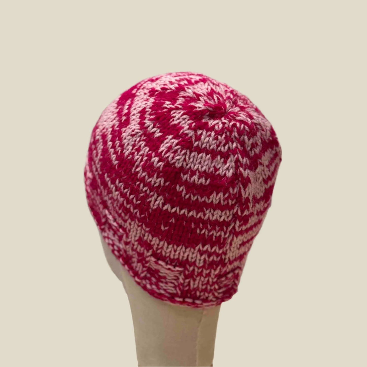 Bulky Multi Pinks Knit 5cm Rib Child/Adult Beanie 47-60cm H 20cm HeyBou - Made by Lisa