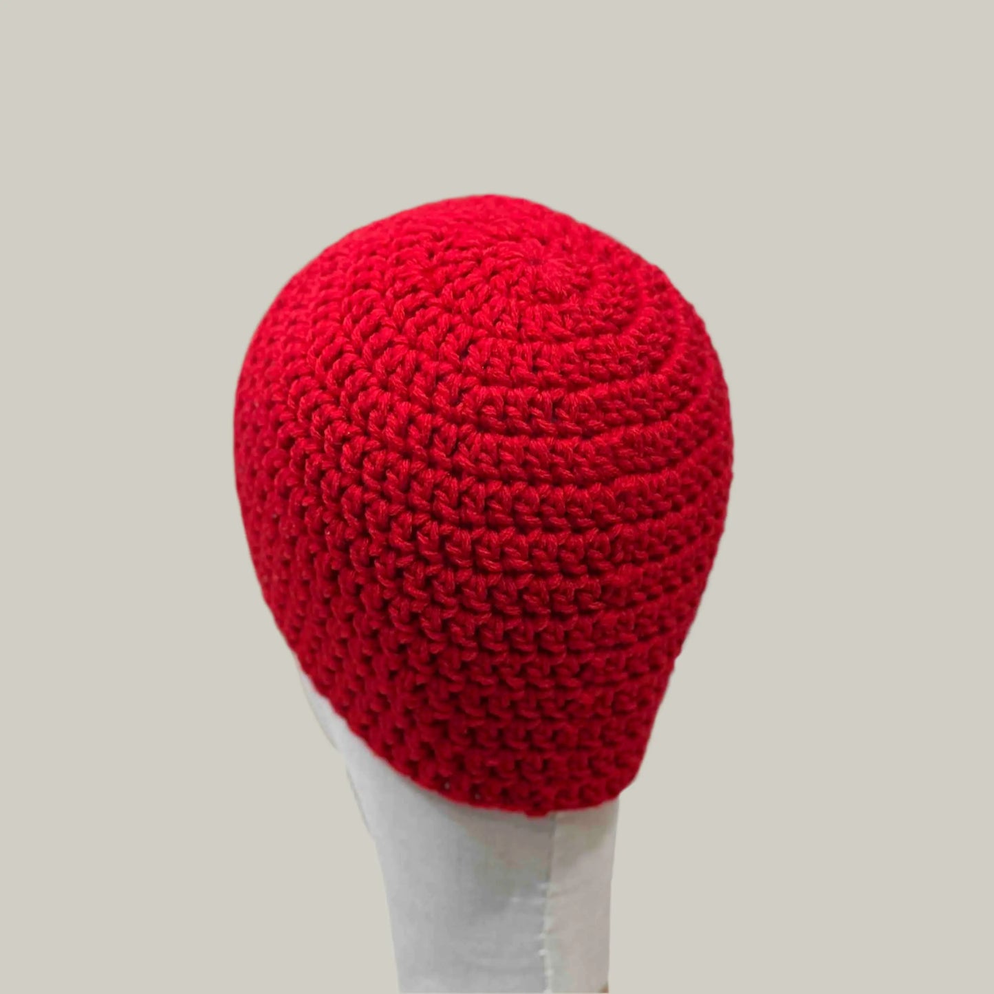 Chilli Double Crochet Adult Short Beanie 51-68cm H 19cm HeyBou - Made by Lisa