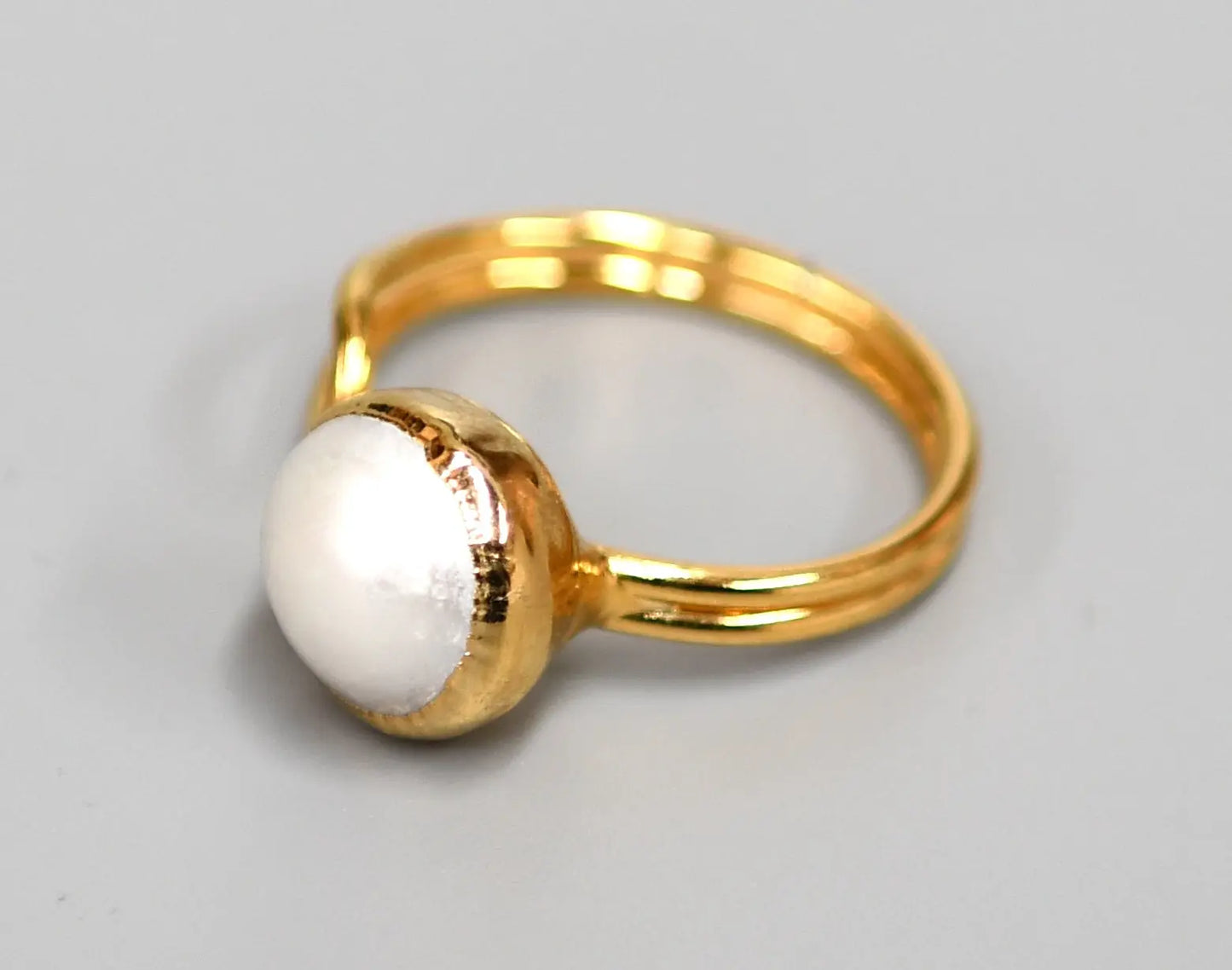 Freshwater Pearl Gold Plated Rings Hey Bou