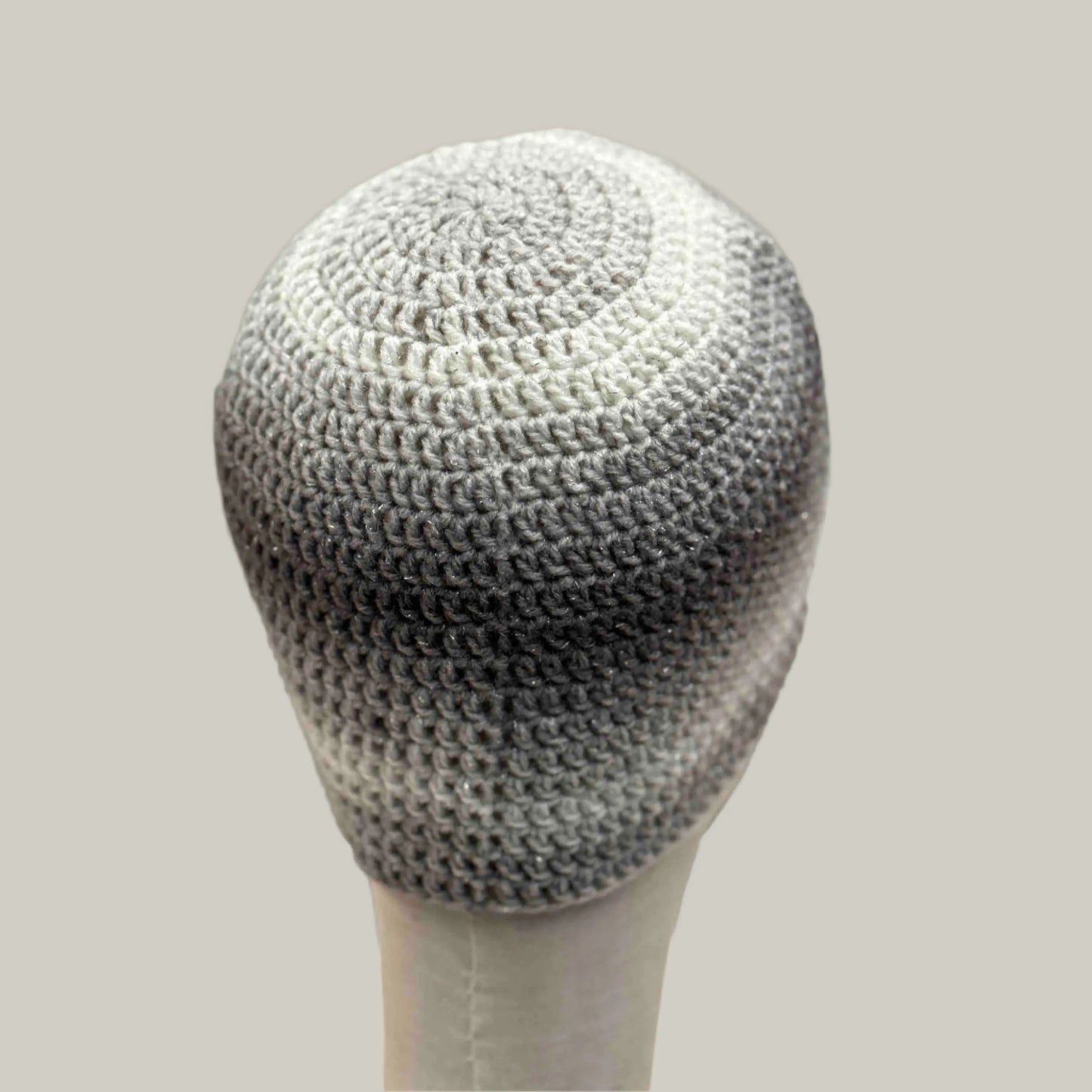 Greys Sparkle Double Crochet Adult Beanie 52-70cm H 20cm HeyBou