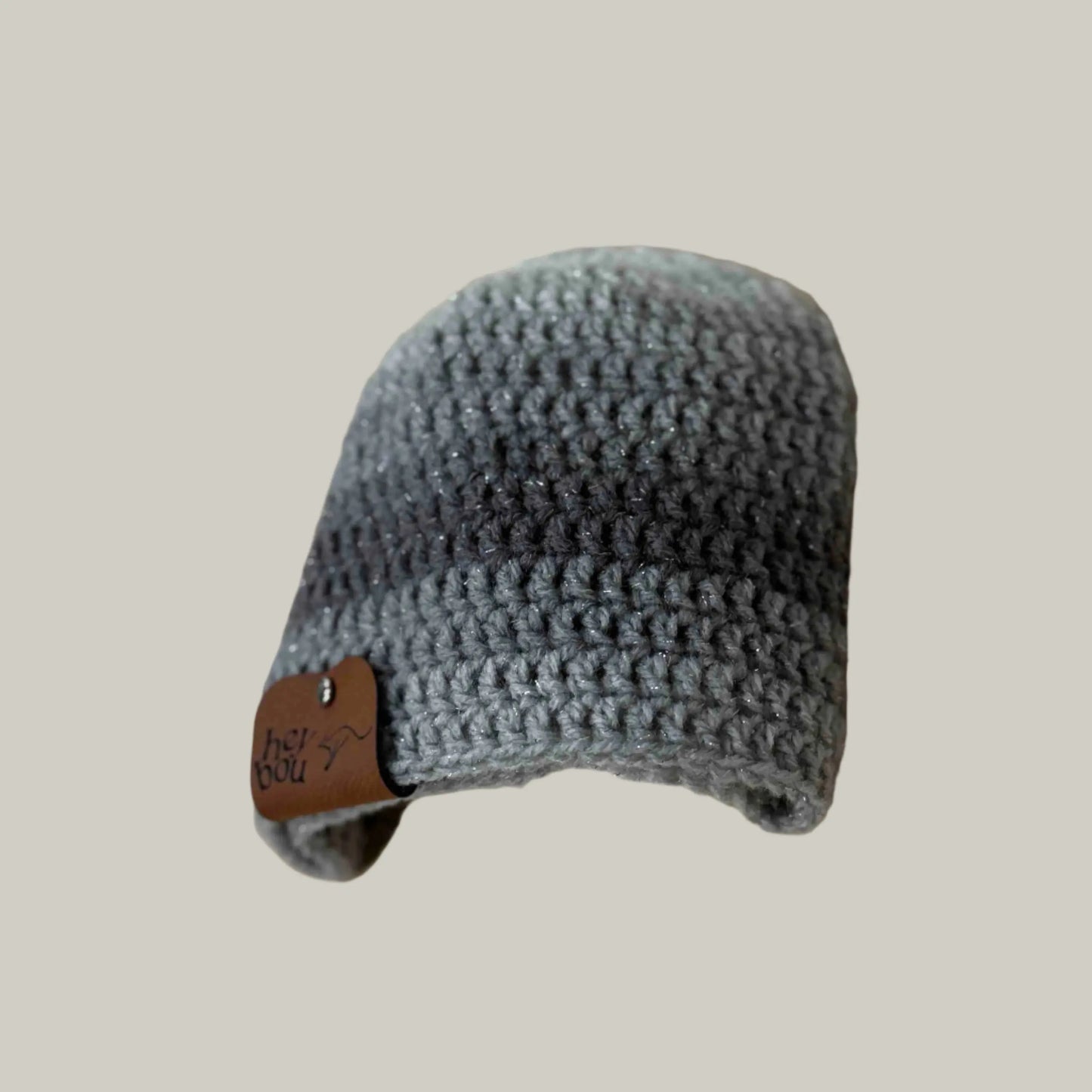 Greys 1 Double Crochet Sparkle Child Beanie 41-55cm H 16cm HeyBou - Made by Lisa