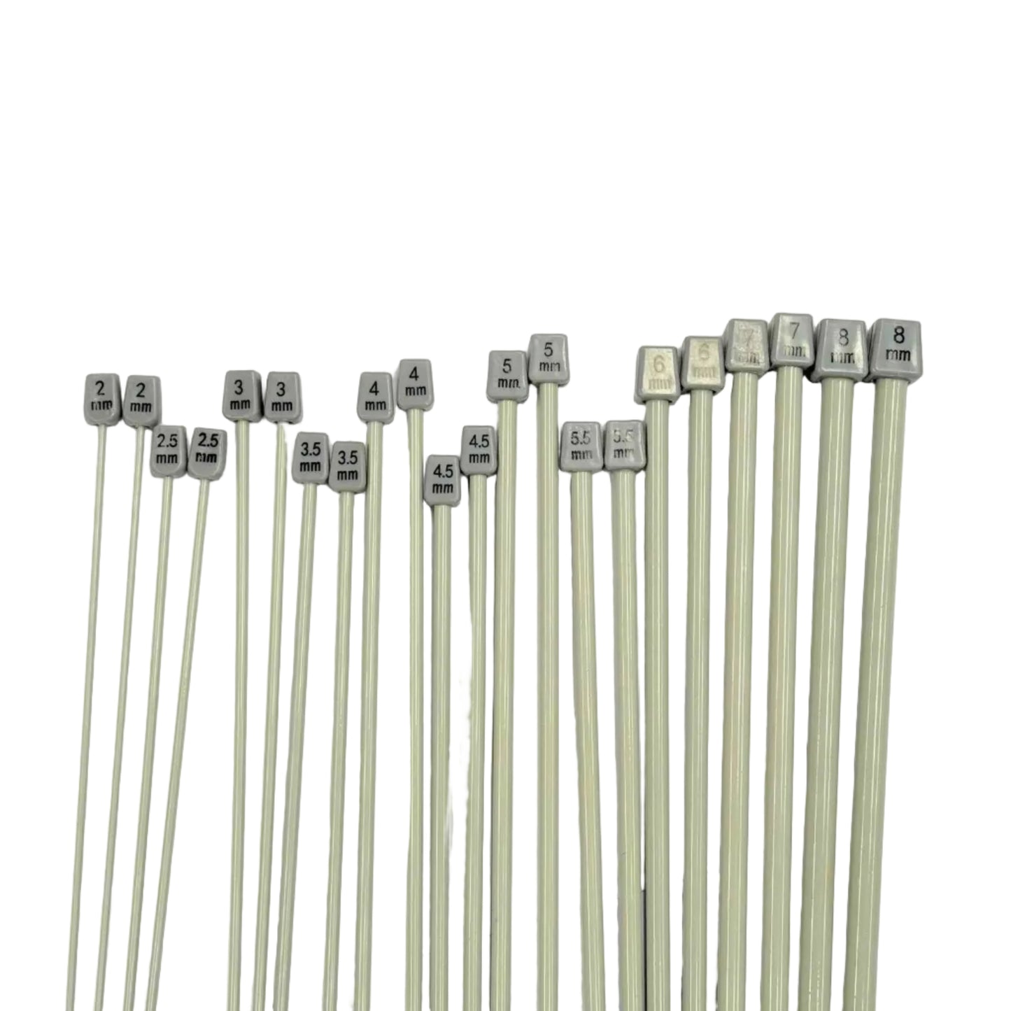 8mm Aluminium Knitting Needles, 35cm long