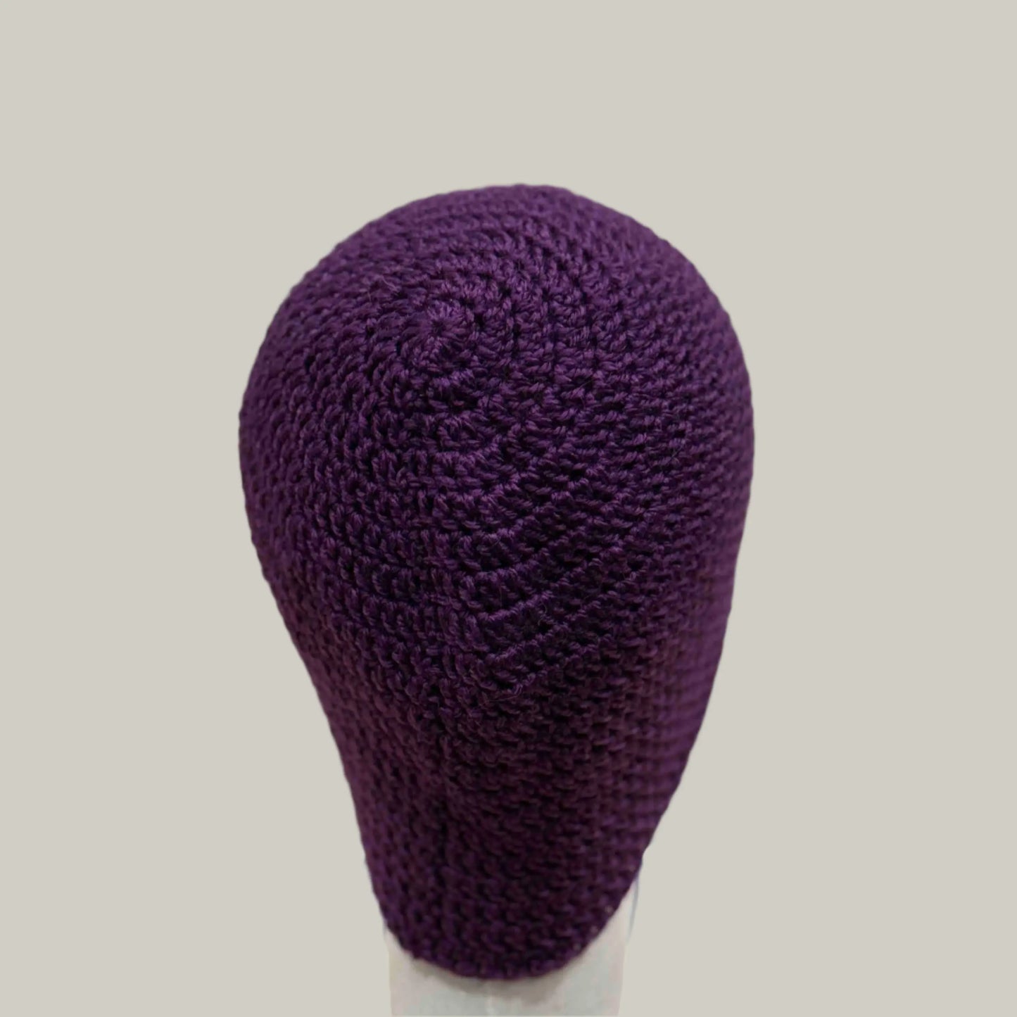 Purple Double Crochet Long Adult Beanie 51-62cm H 23cm HeyBou