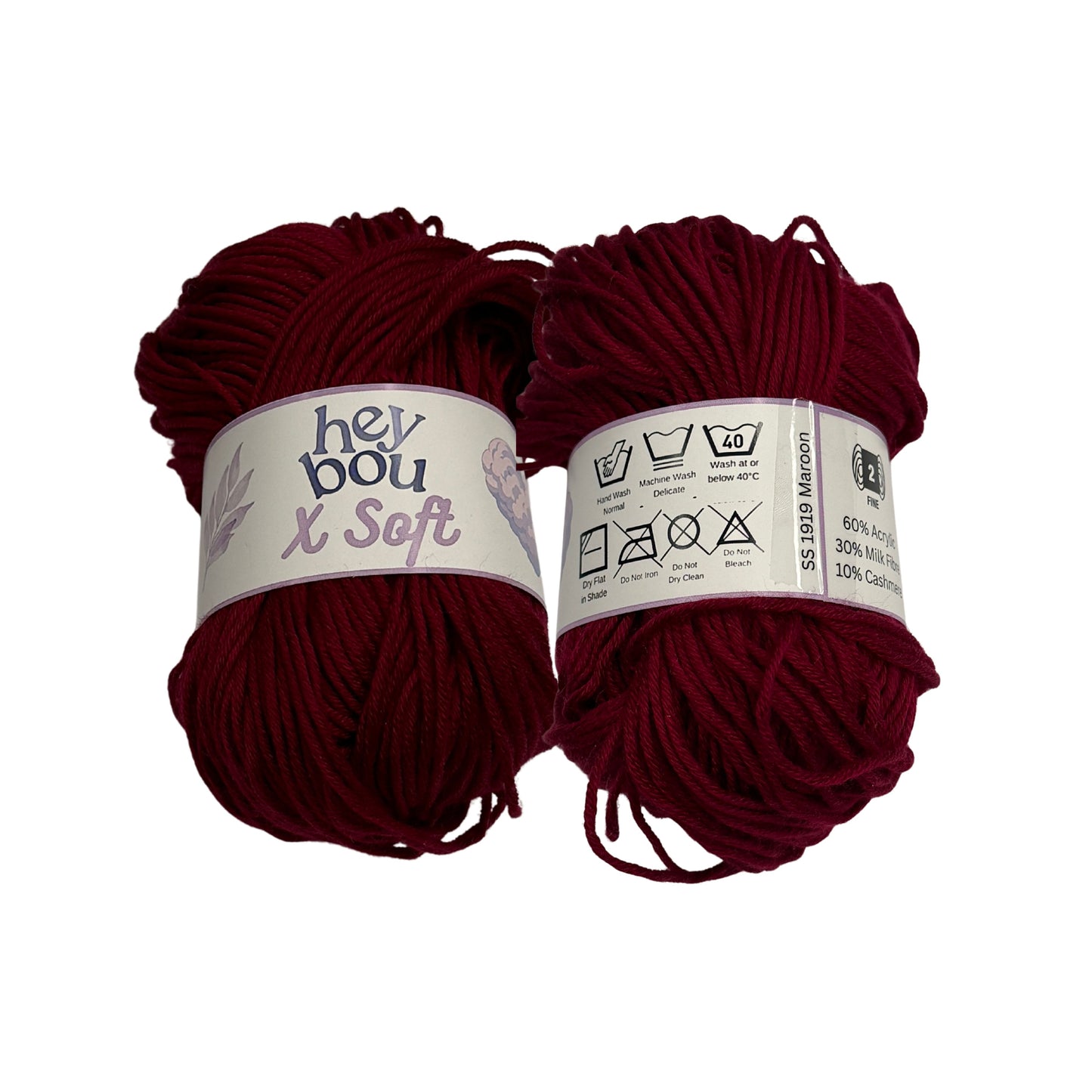 X Soft Yarn, 60% Acrylic, 30% Milk Fibre and 10% Cashmere, 50g Ball