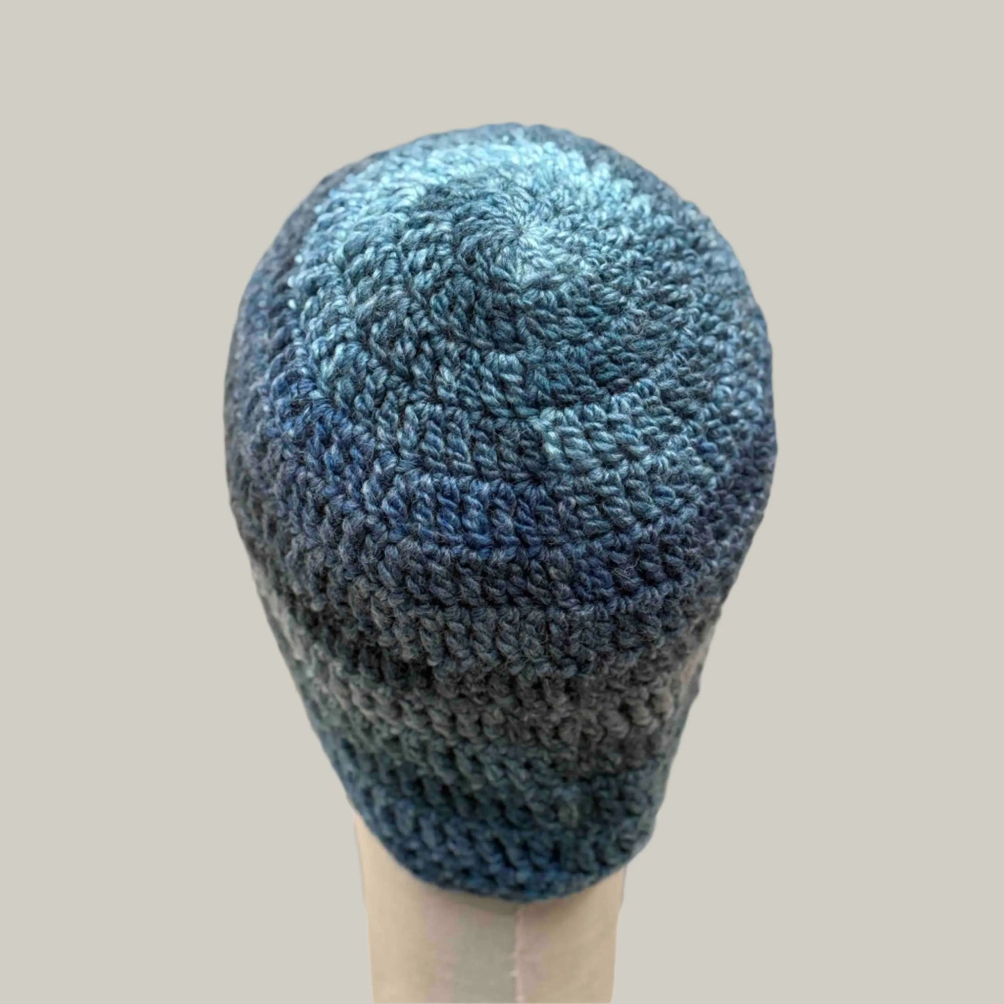 Sierra Blue Adult Treble Crochet Beanie 54-71cm H 22cm HeyBou - Made by Lisa