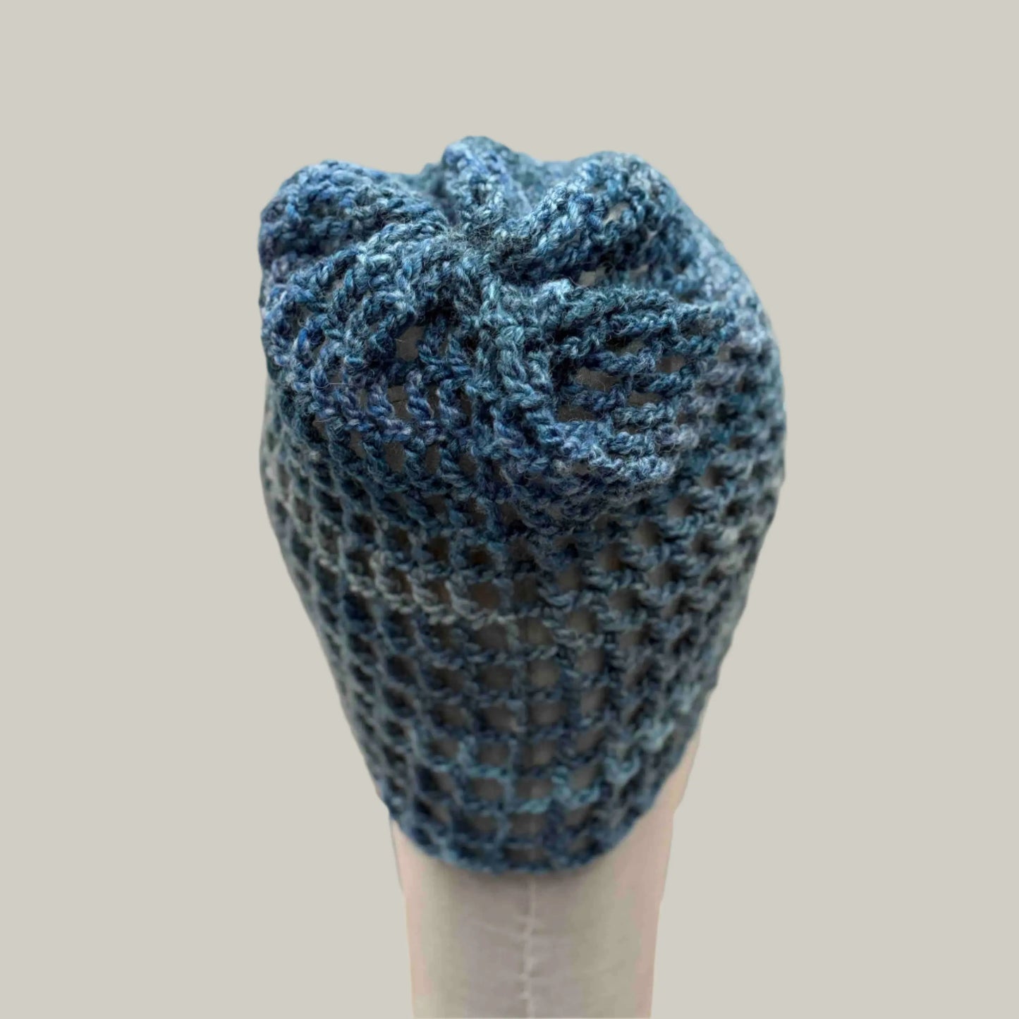 Sierra Blue Child Treble Crochet Slouchy Beanie 40-57cm H 23cm HeyBou