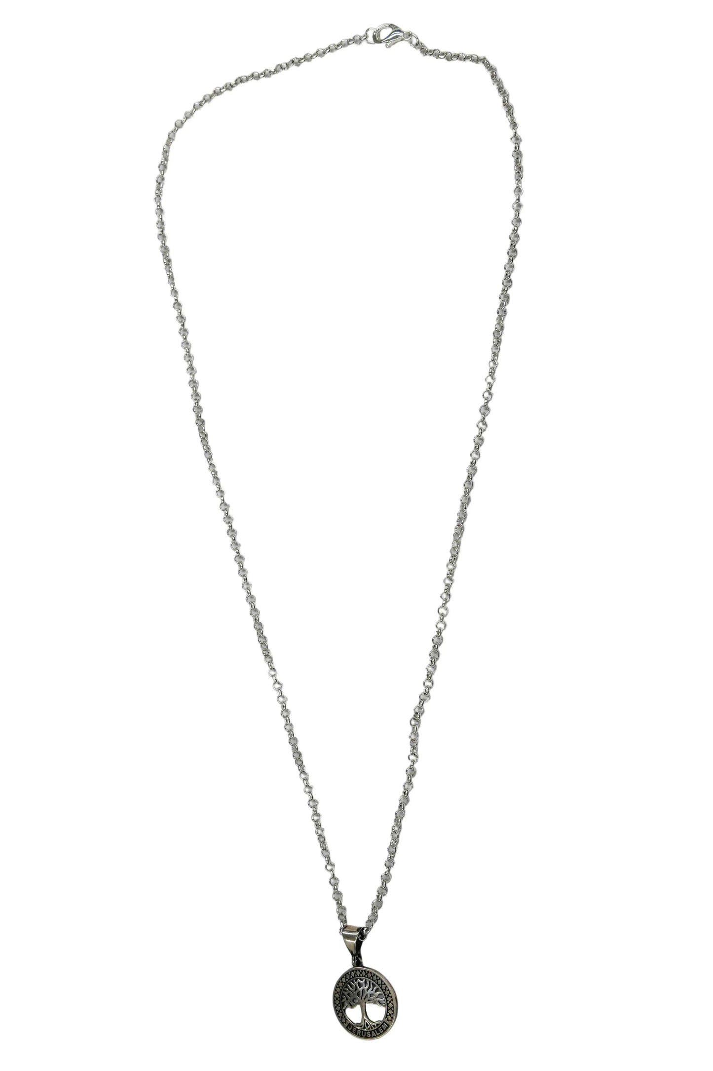 Small Jerusalem Tree of Life Sterling Silver Necklace Silver Chain Hey Bou
