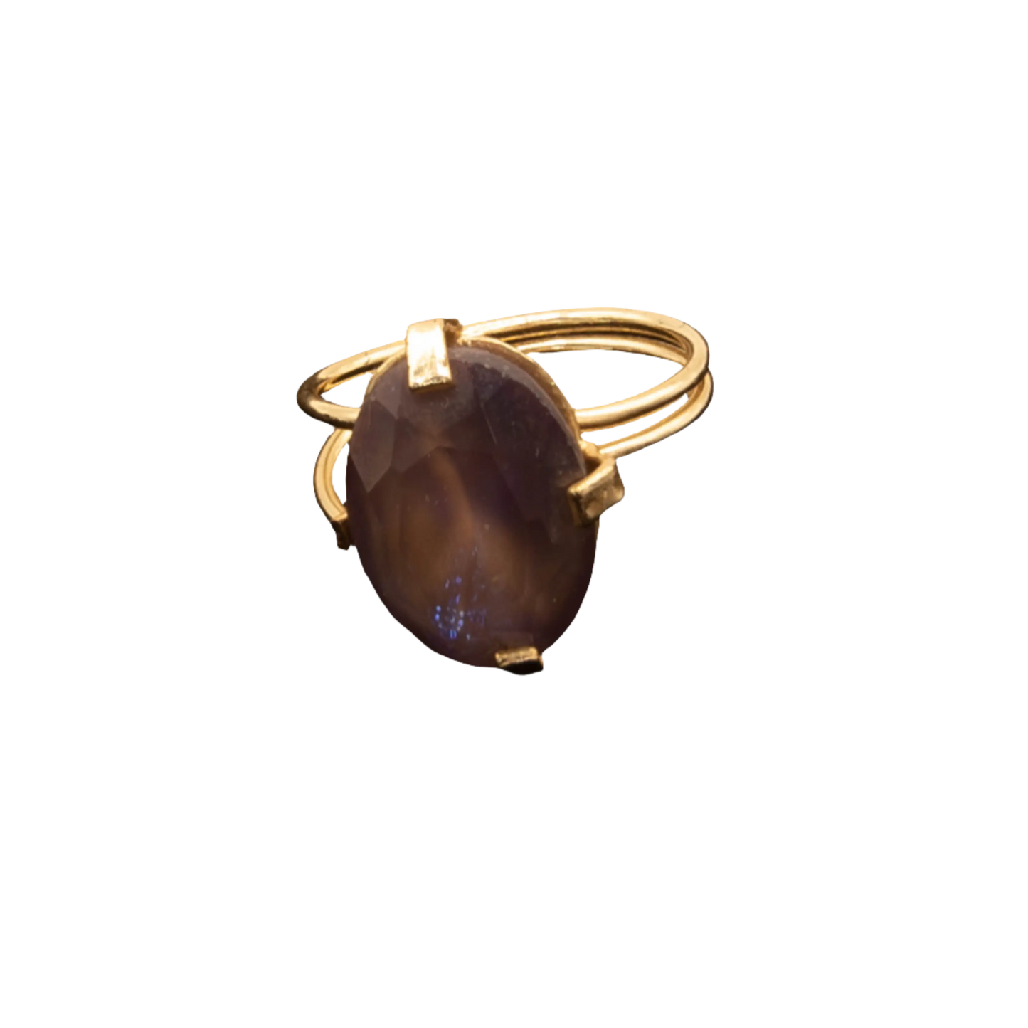 Gold Plated Amethyst Ring Hey Bou