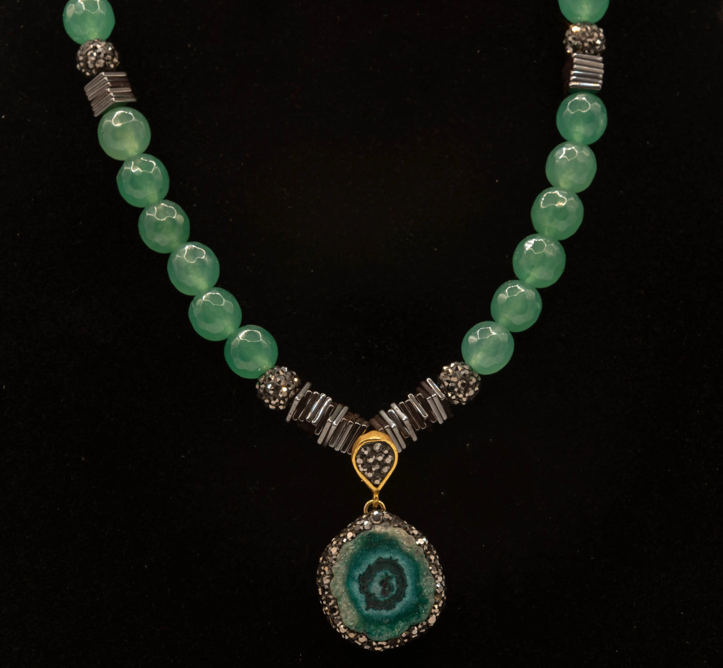 Natural Stone and Bead Necklace Hey Bou