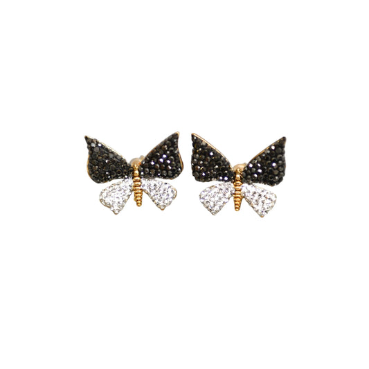 Black & White Zirconia Butterfly Earrings LAST ONE!!