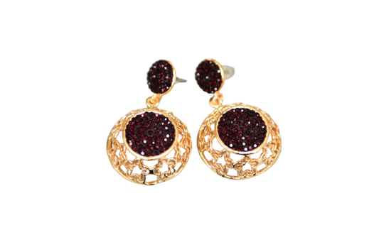 Gold Plated Blueberry Zirconia Earrings Hey Bou