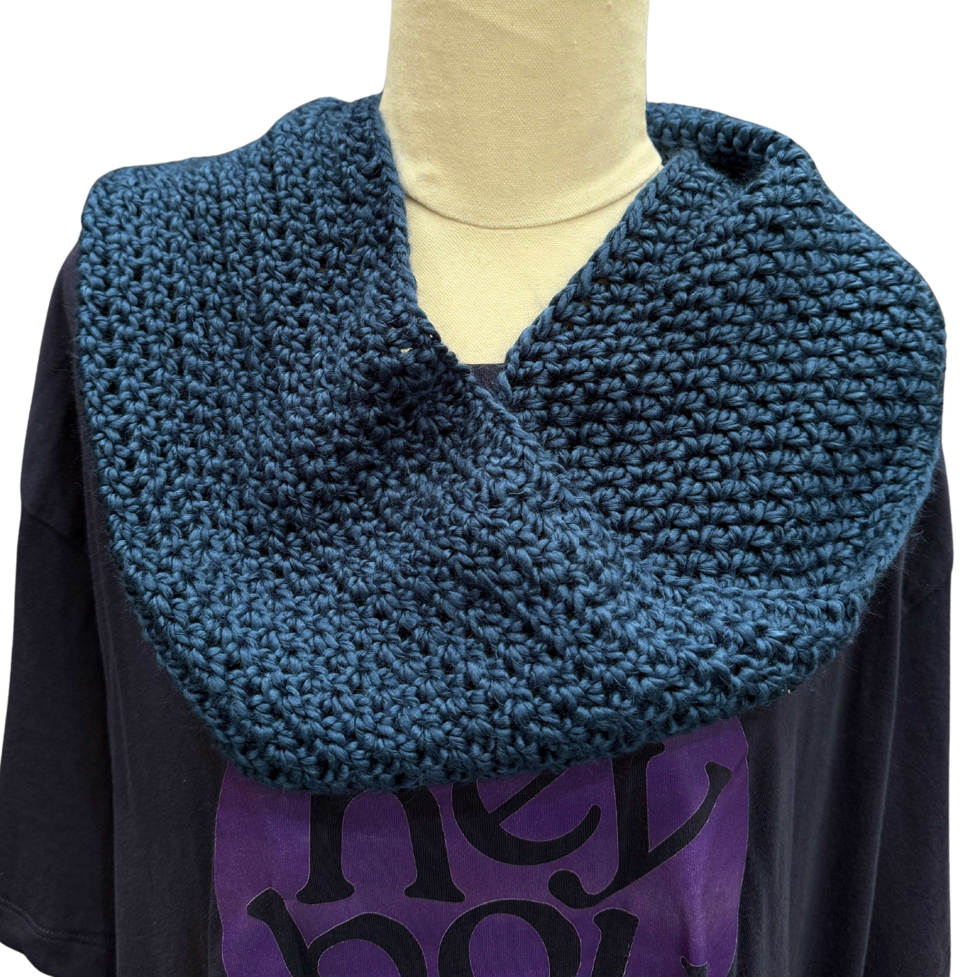 Deep Teal Circular Scarf HeyBou