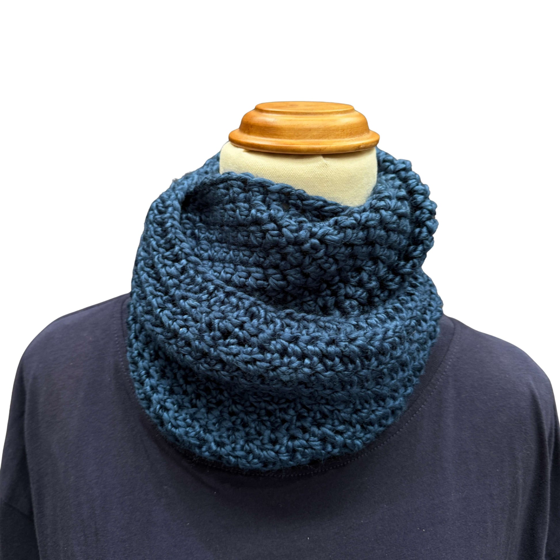 Deep Teal Circular Scarf HeyBou