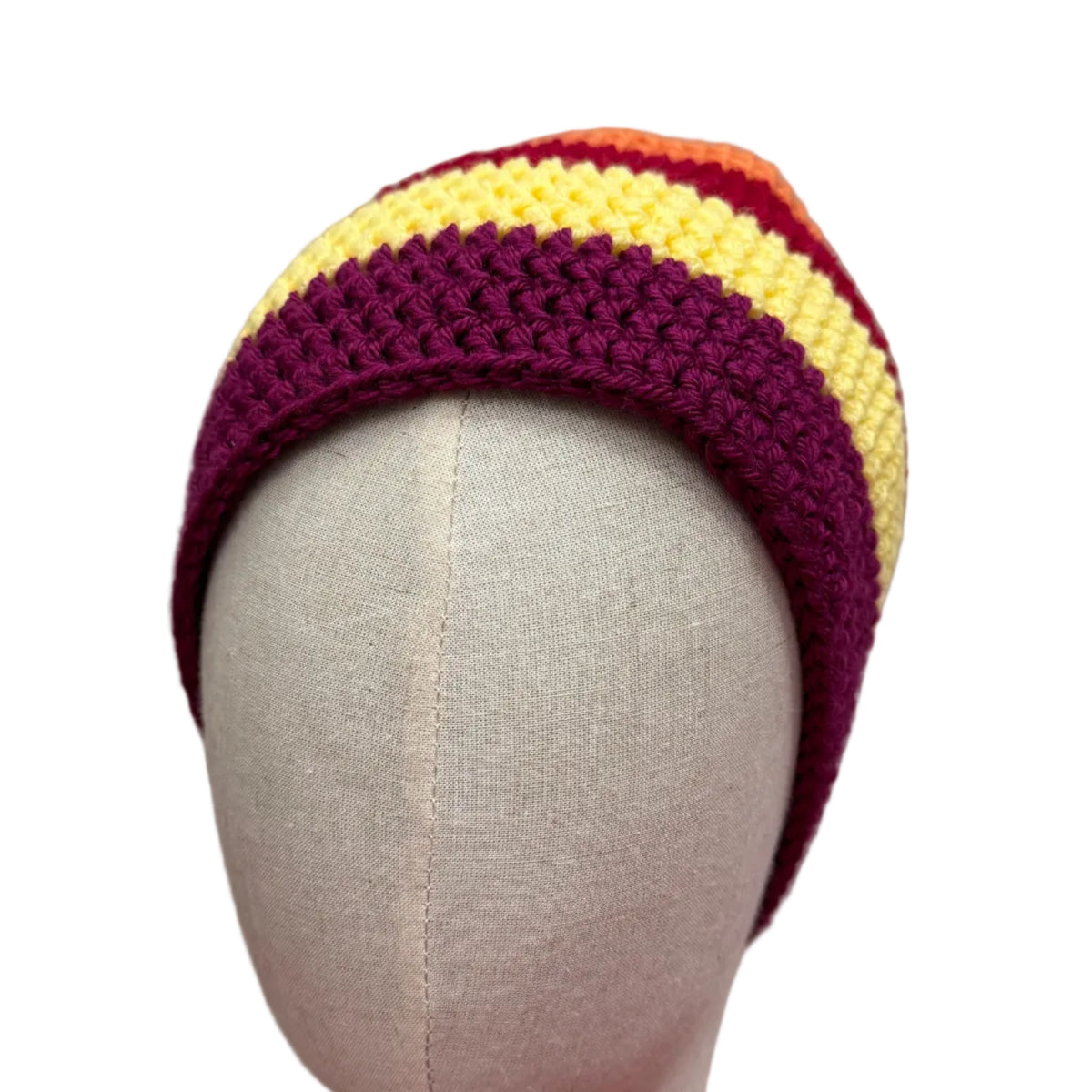 6 Colour Dark Magenta Adult Beanie | Hey Bou