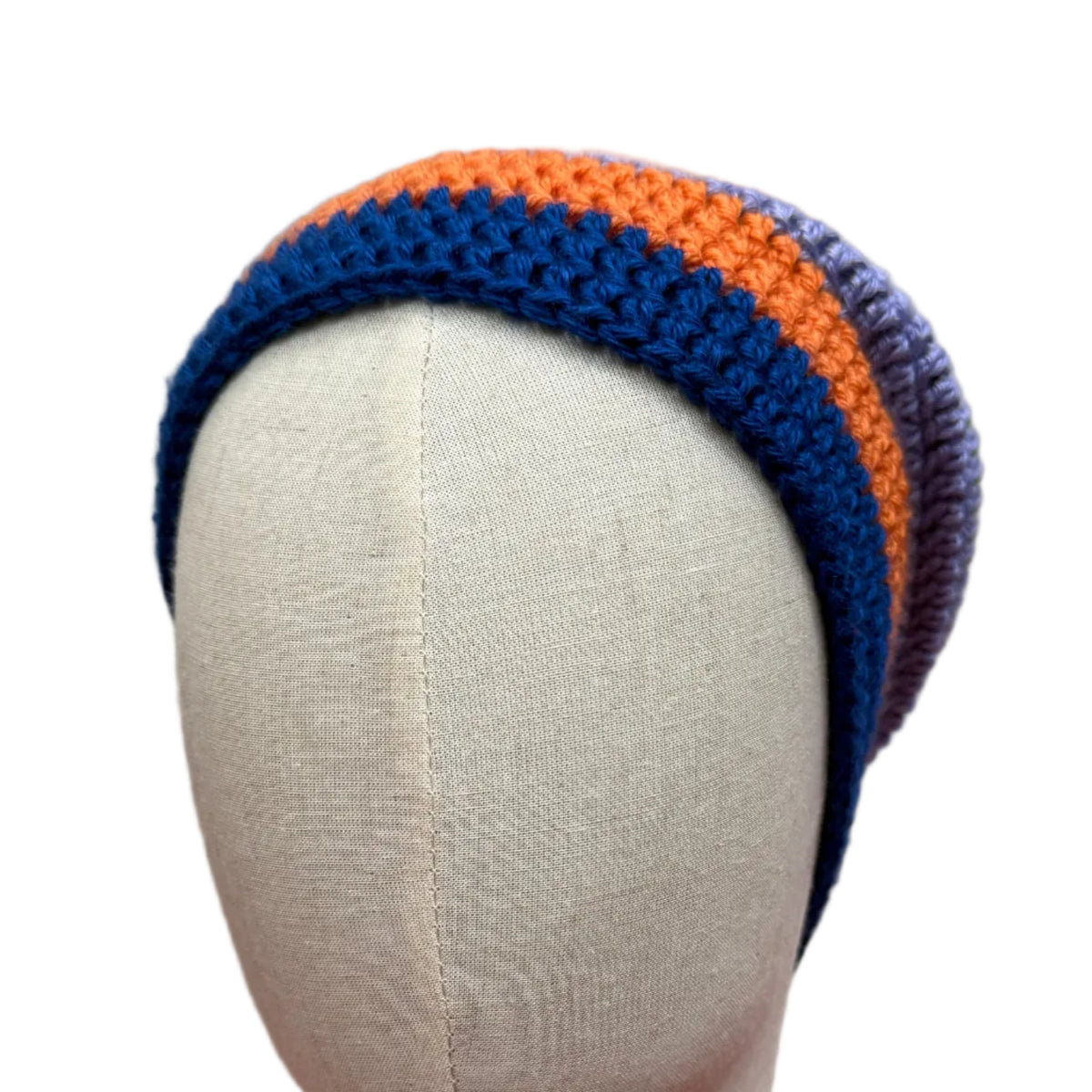 7 Colours Blue Striped Adult Beanie | Hey Bou
