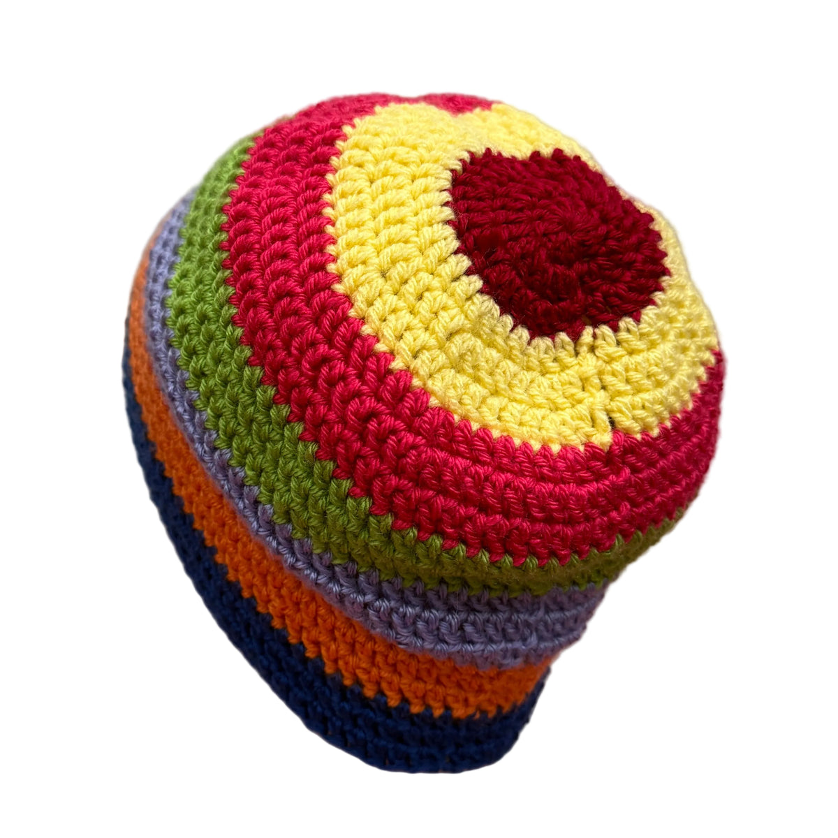7 Colours Blue Striped Adult Beanie | Hey Bou