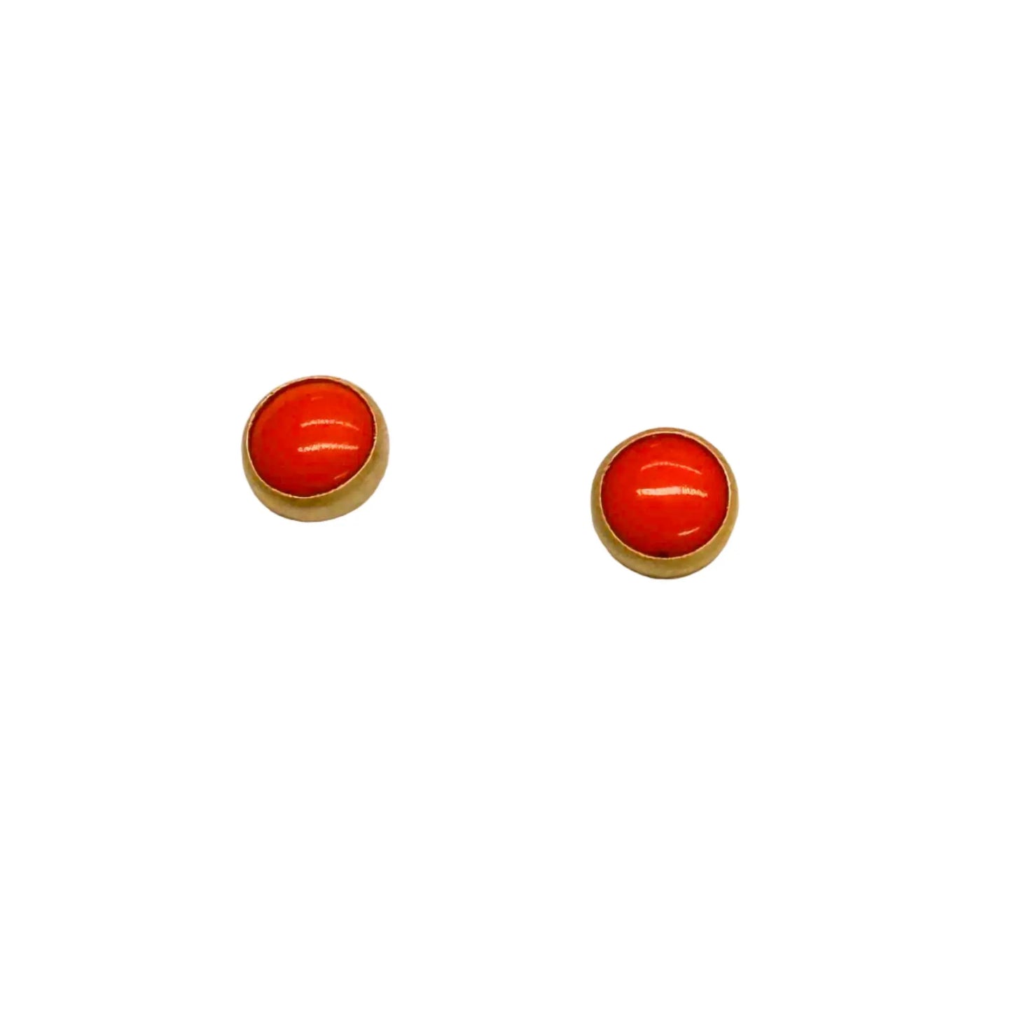 Gold Plated Orange Stud Earrings LAST ONE!!