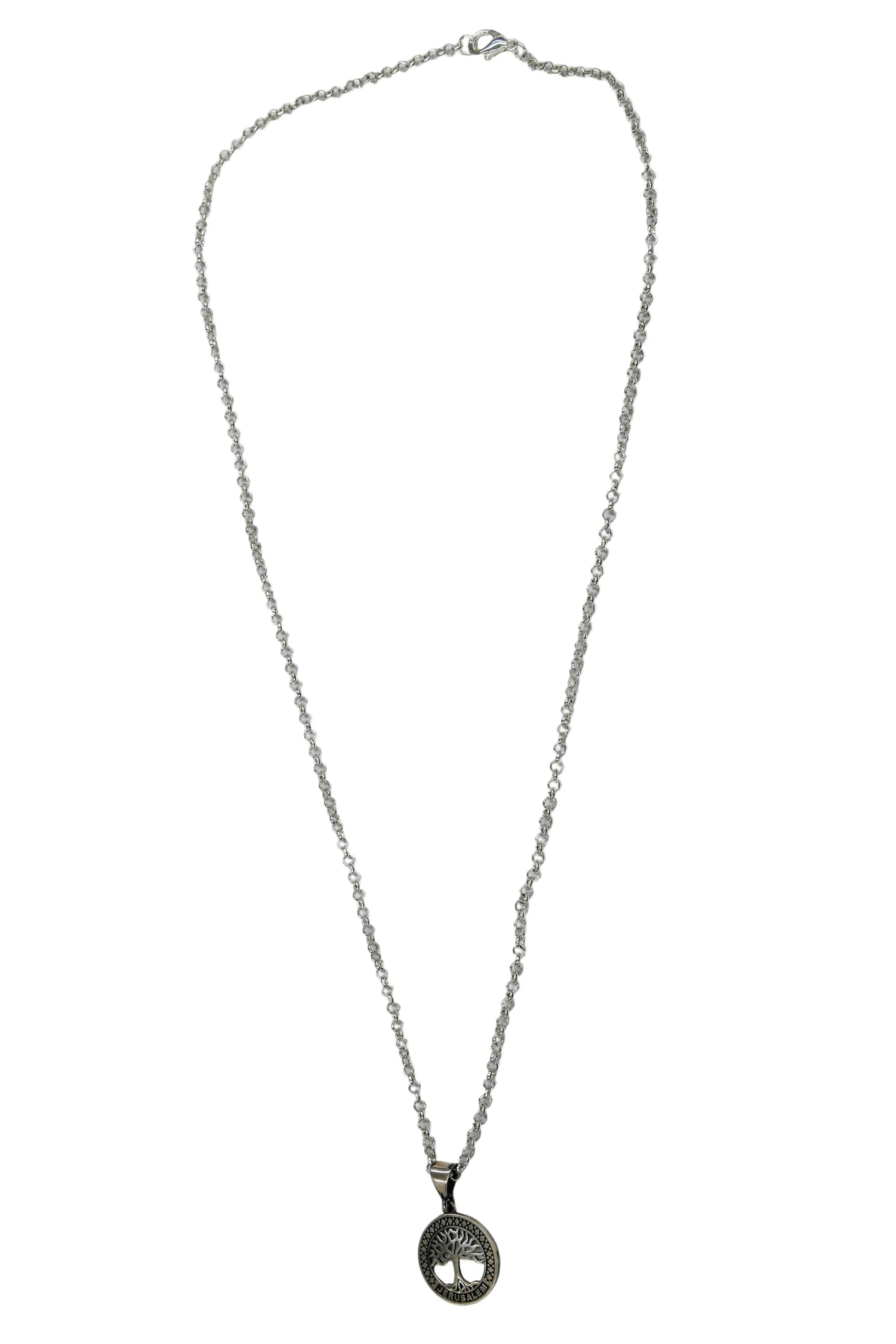 Small Jerusalem Tree of Life Sterling Silver Necklace Silver Chain Hey Bou
