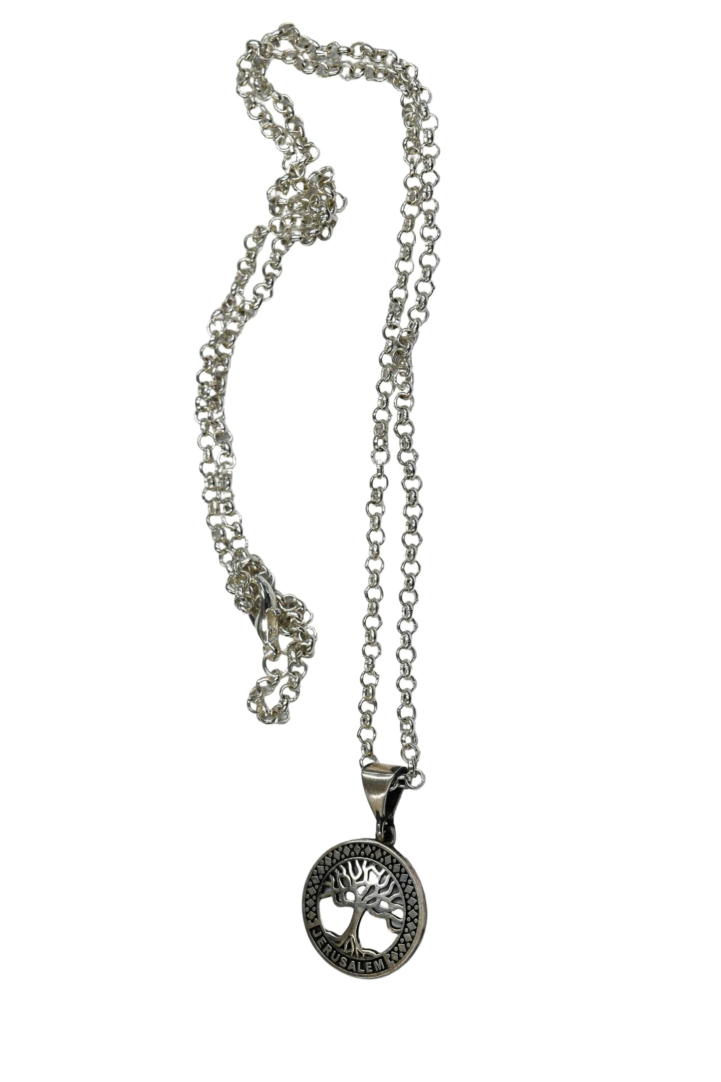 Small Jerusalem Tree of Life Sterling Silver Necklace Silver Chain Hey Bou
