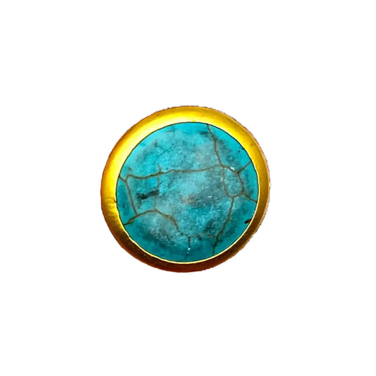 Gold Plated Natural Stone Ring - various colours Hey Bou