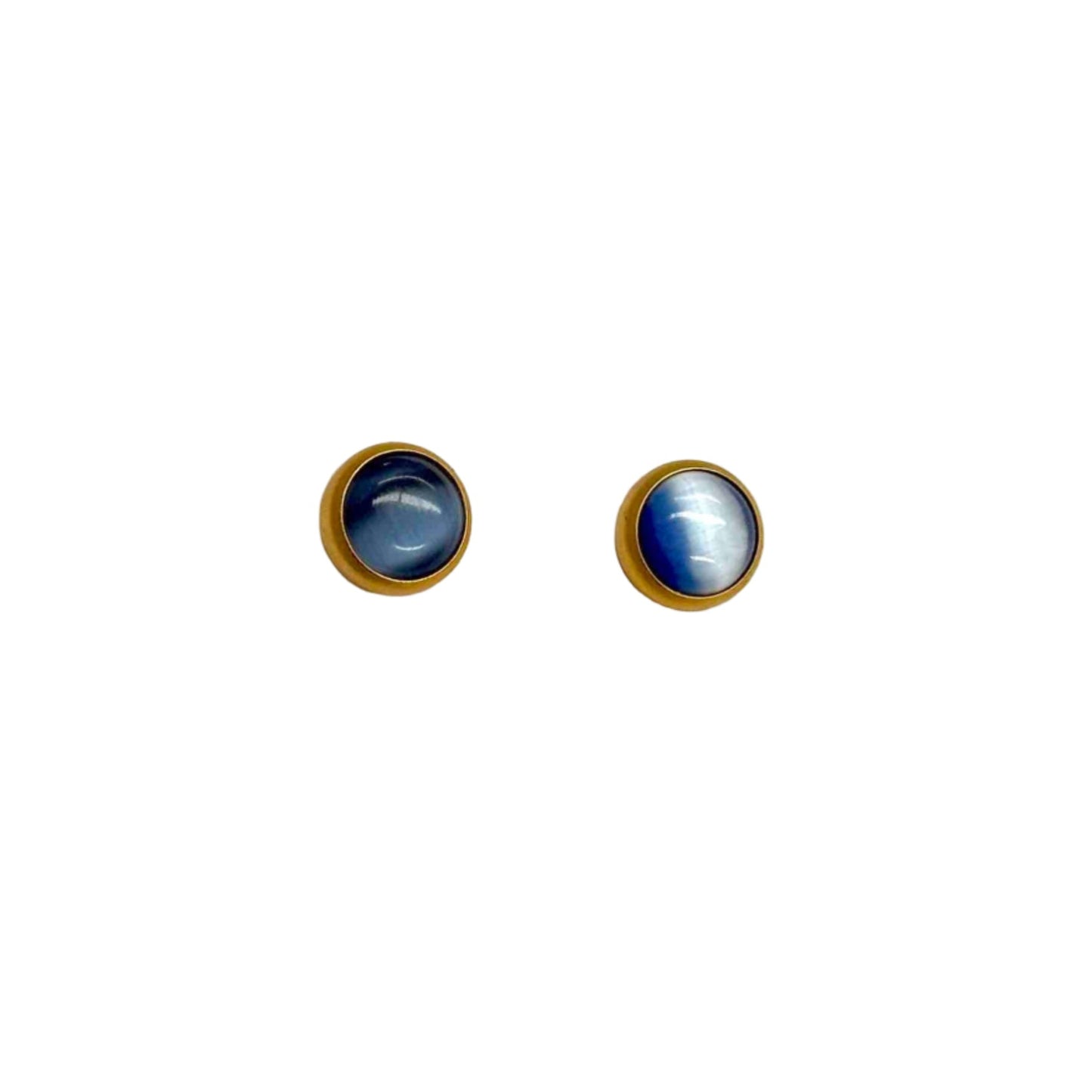 Gold Plated Blue Stud Earrings LAST ONE!!