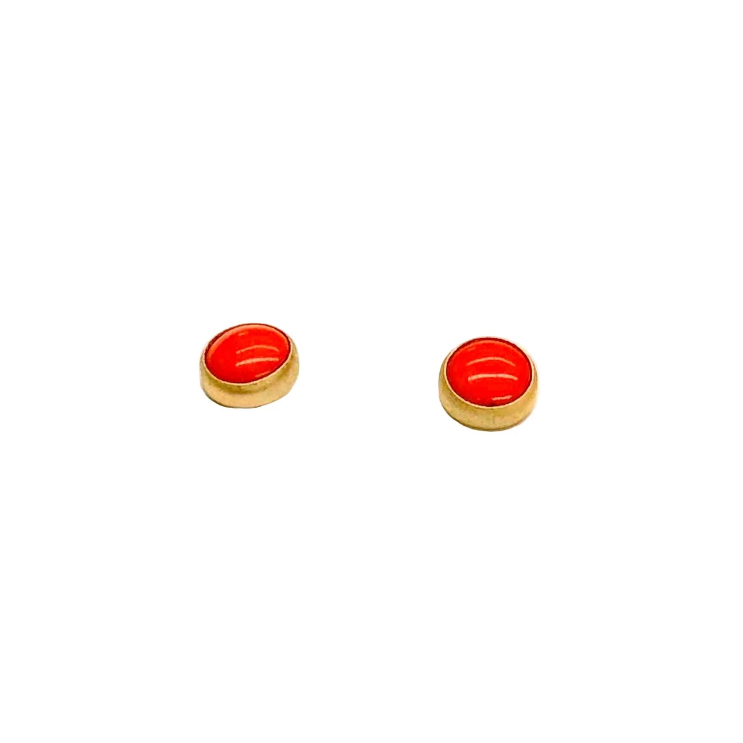 Gold Plated Orange Stud Earrings LAST ONE!!