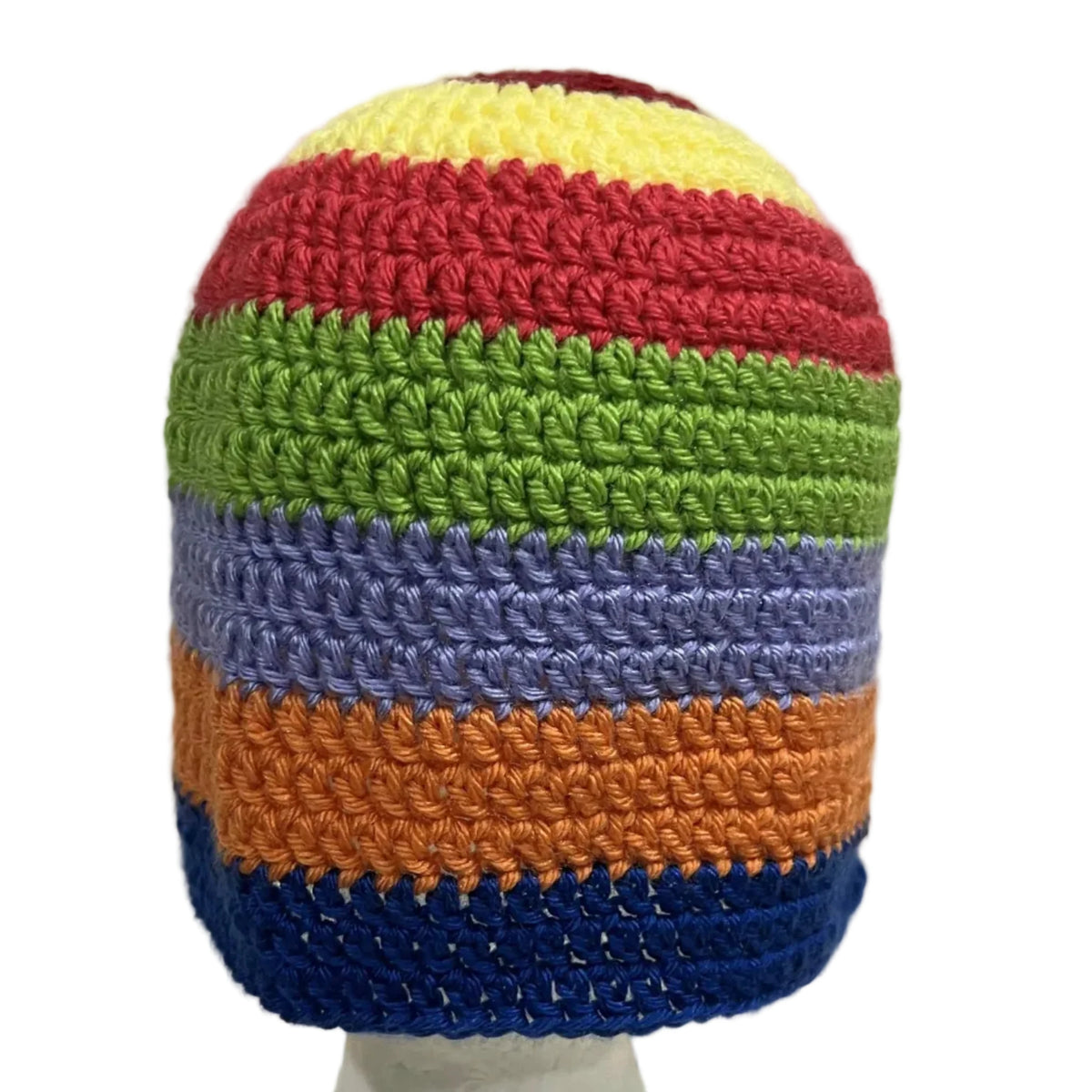 7 Colours Blue Striped Adult Beanie | Hey Bou