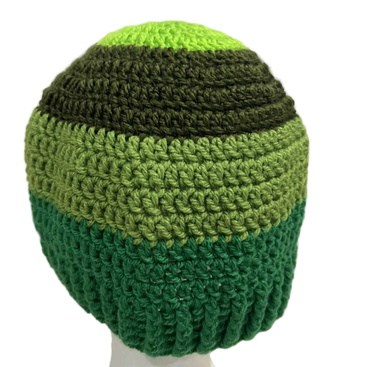 4 Greens Striped Adult Beanie | Hey Bou